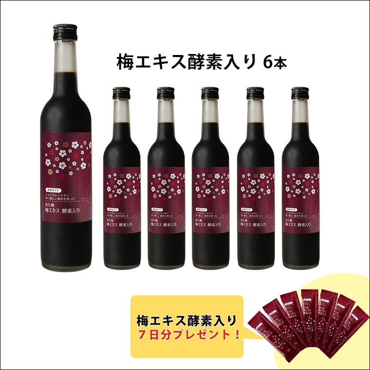 梅エキス 酵素入り 6本セット《送料無料》 | 元気ノ国